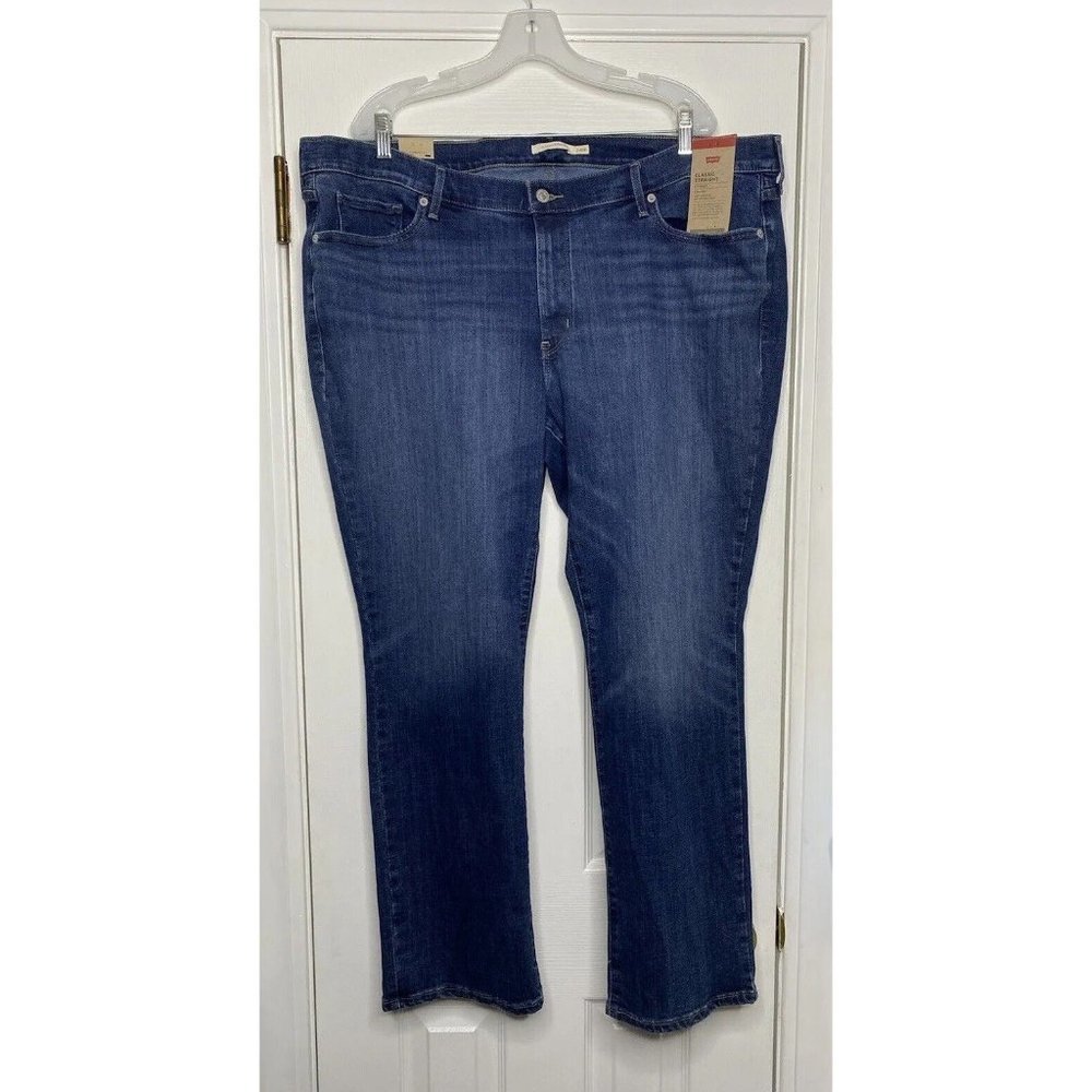 Levi's Women's Classic Straight Hypersoft Jeans Pants Medium Wash 24W‎ M New